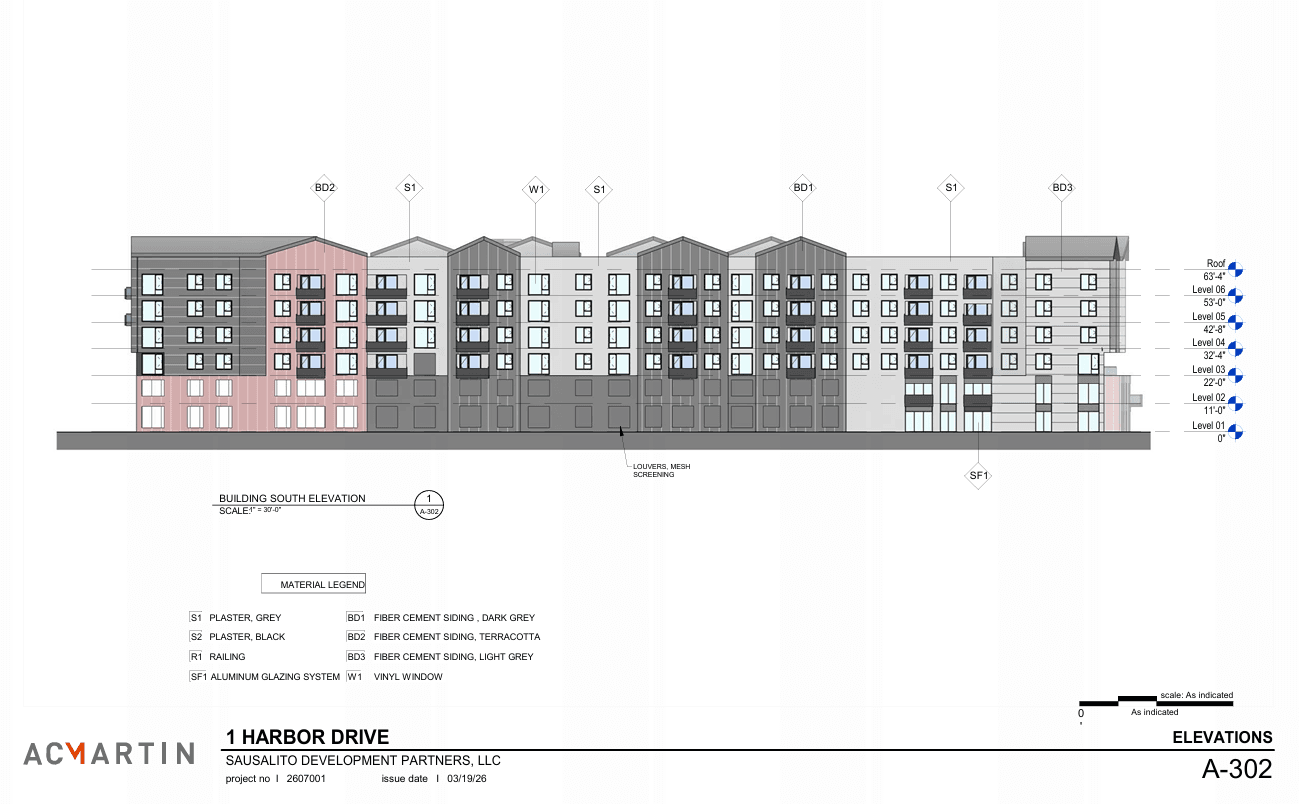 Line drawing of proposed development