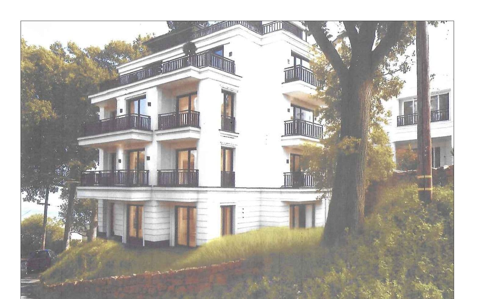 The developer's rendering of the proposed Glen Bank building.